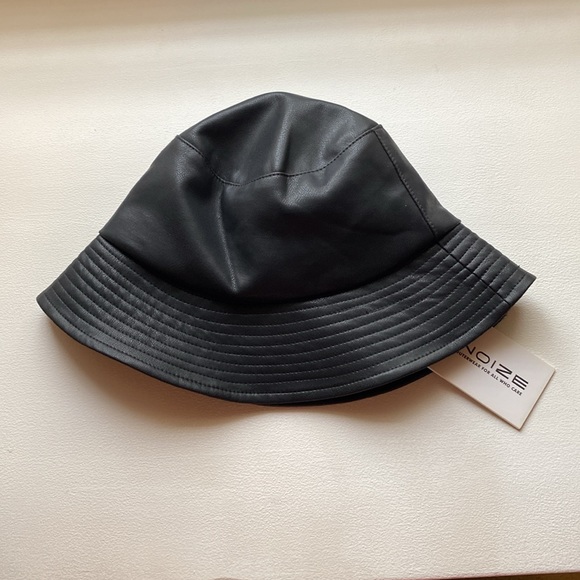 Noize Vegan Leather Black Bucket Hat - NEW WITH TAGS - Picture 4 of 5